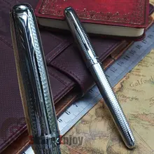 Роликовая шариковая ручка Jinhao 601 в комплекте Серебряная сетка со стрелкой