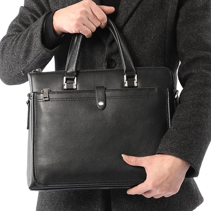 Men/'s Shoulder Bag Travel Messenger Bags For Men Cowhide Leather Luxury Handbag