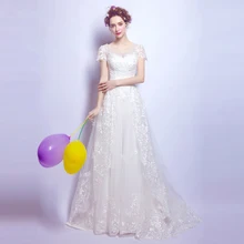 Angel Wedding Dress Marriage Bride Bridal Gown Vestido De Noiva 2017 Bud silk nail bead the small tail big bo 6700