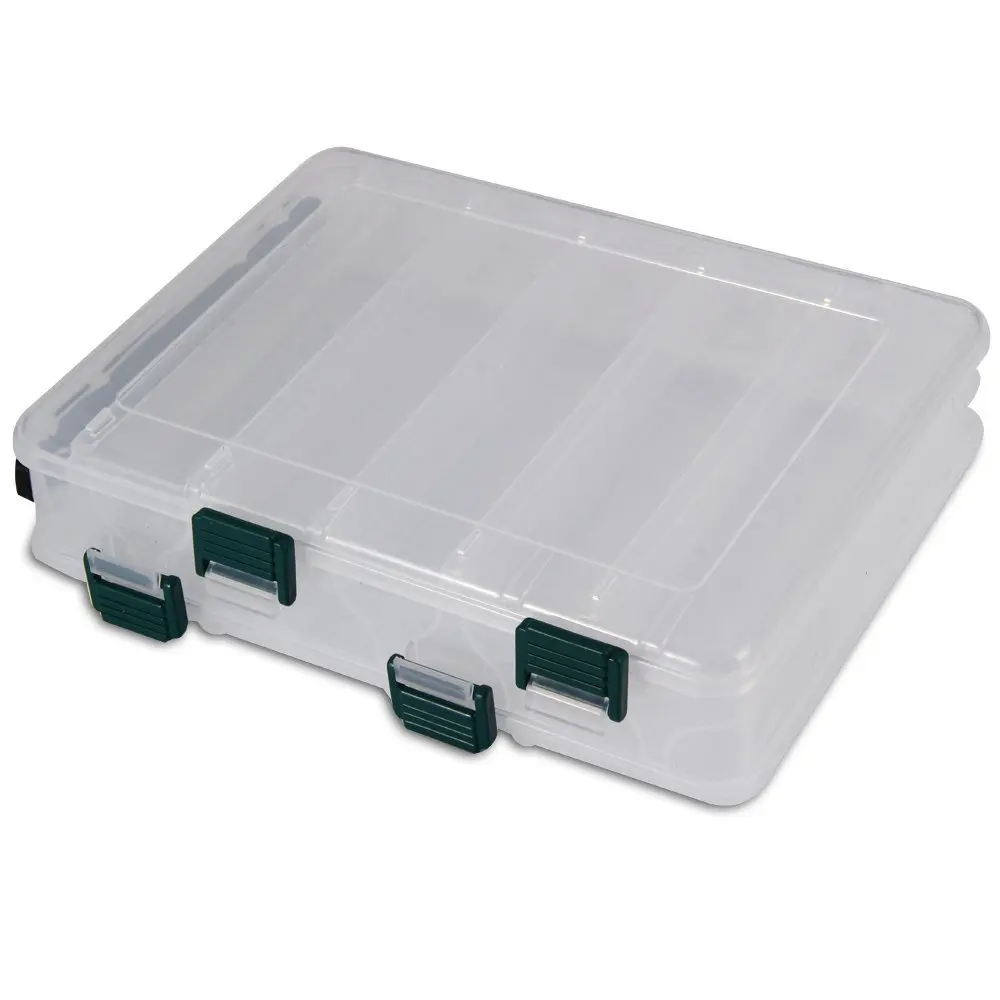 

Topind 3 High Quality 20.2 x 16.5 x 4.5 cm Double Layer Fishing Lure Box Accessories Hard Soft Lure Bait Fishing Tackle Box