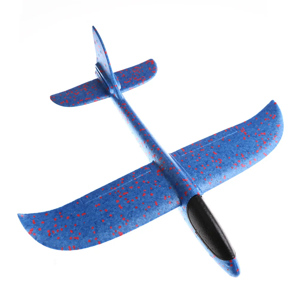 Инерционный пенный самолет модель самолета OutdoorToys EVA самолет из пенопласта ручной запуск метательный планер 19 видов стилей - Цвет: 48cm blue