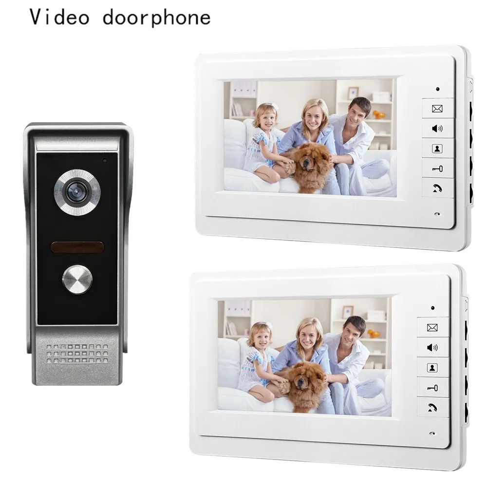 Wired video doorbell system 7 inch high definition color