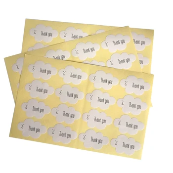 

800pcs Thank You Cloud Shape White Seal Sticker DIY Multifunction Paper Label Adhesive Gift Sticker For Gift Box Baking Decor