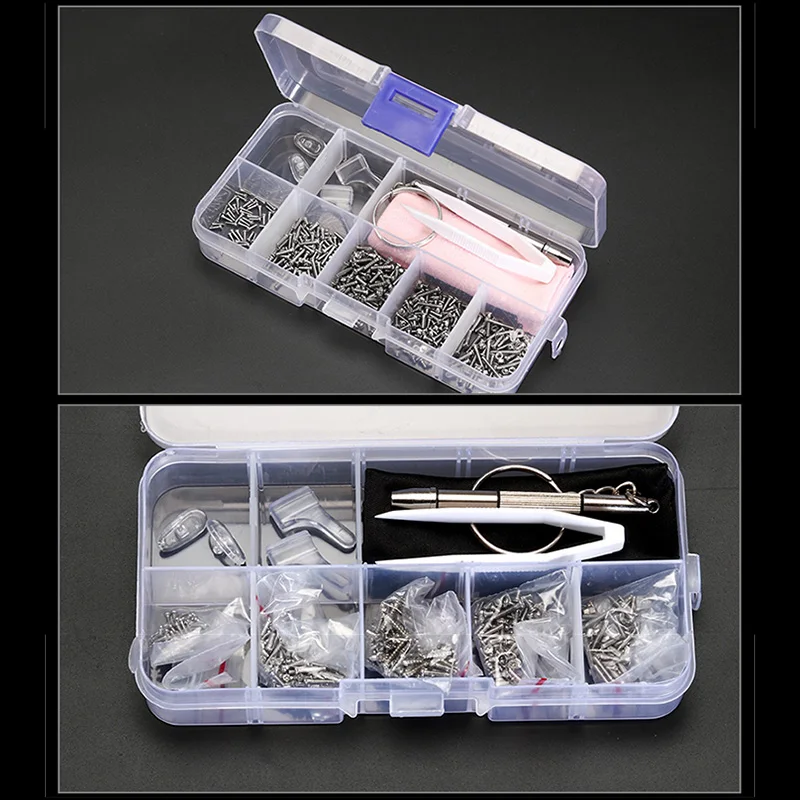 1 Box Glasses Repairing Kit Mini Screwdriver Nose Pads for Watches Laptop Jewellery SLC88