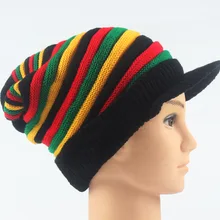 Разноцветные Bob Marley Jamaica Rasta Beanie Теплые шапки и кепки зимние