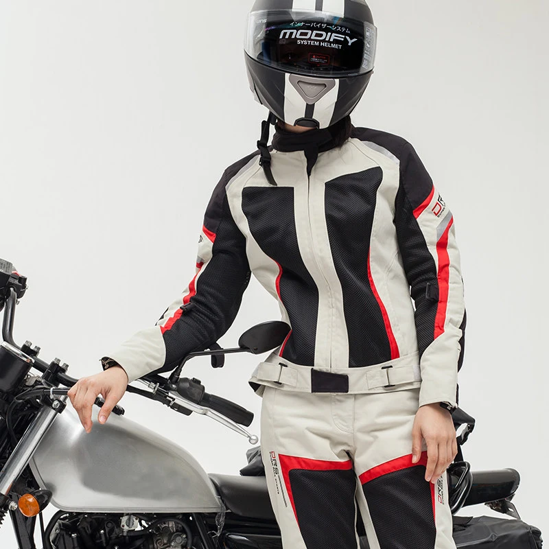 DUHAN, летняя женская мотоциклетная куртка, штаны, женская одежда для мотоцикла, куртка для мотокросса, штаны, брюки, костюмы с CE протектором