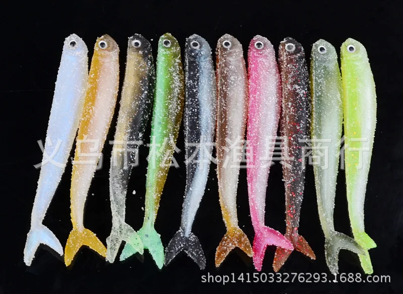 10Pcs/lot Silicone Soft Fishing Lure Crankbait Swimming Worms 89mm/3g Shad Fly Sea Fishing Rubber Maggots For Lake River Pesca