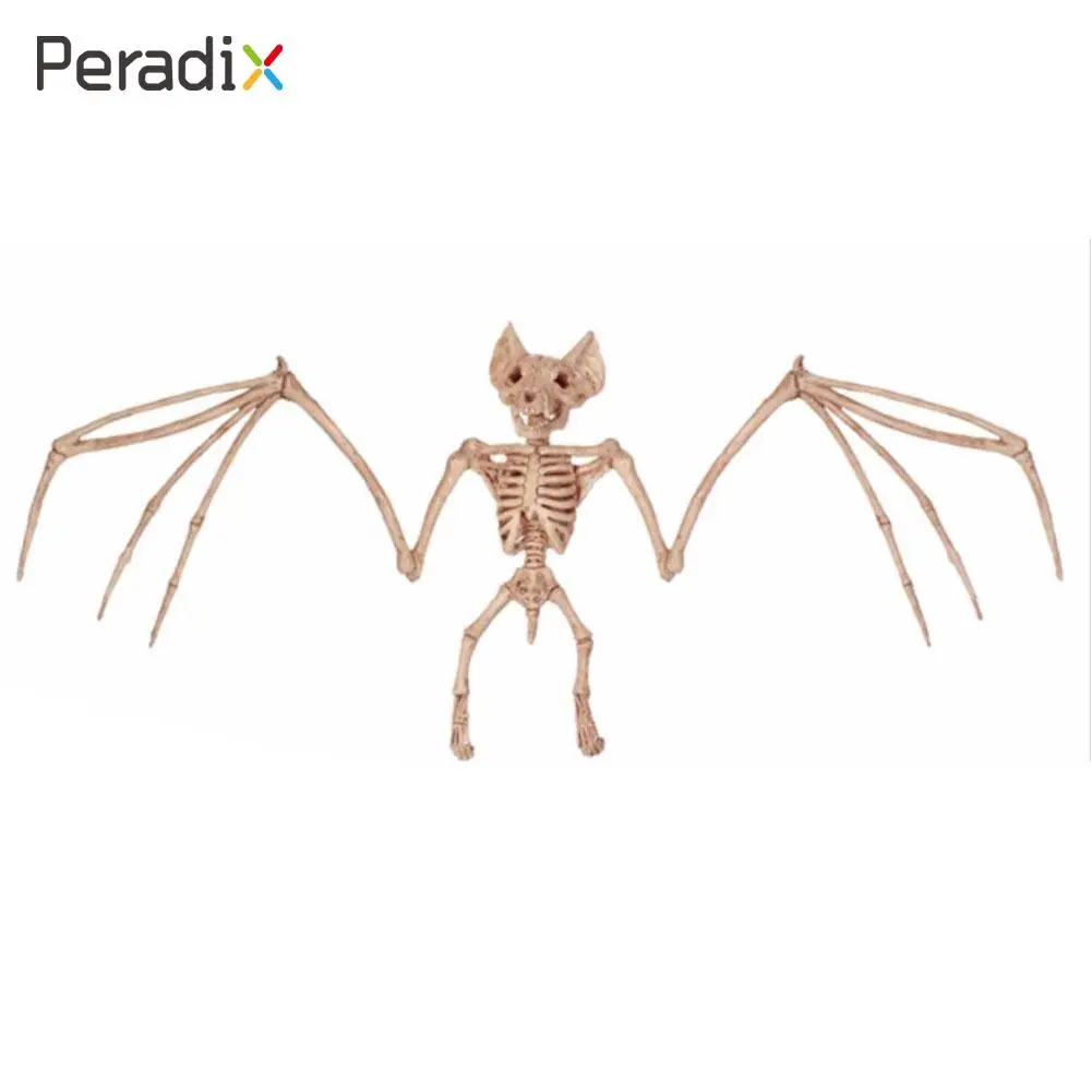 

Funny Model Halloween Decoration Bat Skeleton Fearful Bar Bone Plastic Static Bat Bat Toy Model Entertainment Toy Nontoxic