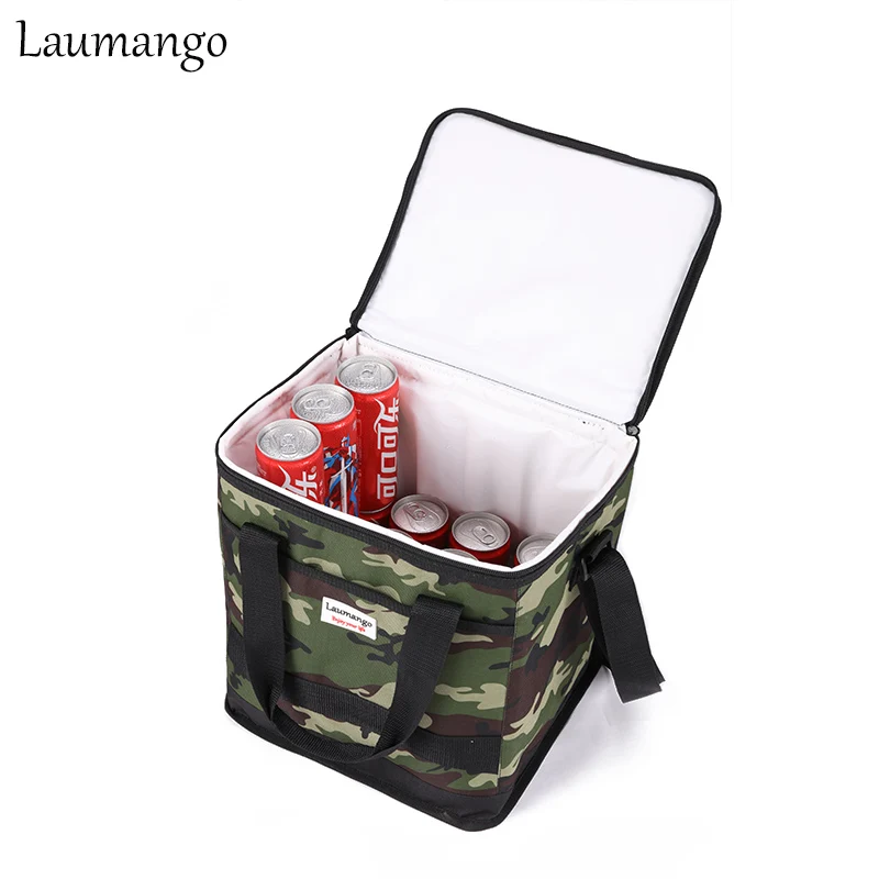 Laumango сумка-холодильник Складная изоляция камуфляжная Большая упаковка для еды ланч-пикника термоизолированная водонепроницаемая сумка Bento