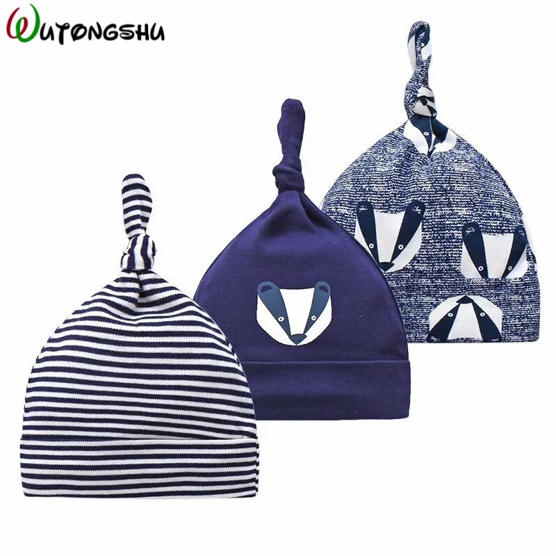 

3pcs/lot Baby Hats Newborn Boy Hat Printed Winter Baby Hats & Caps For 0-6 Months Kids Beanie Photography Props Baby Costumes