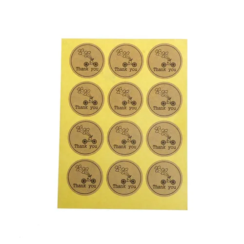 

120pcs Bicycle Heart Thank You Stickers Personalized Wedding Stickers custom Wedding engagement Party Favors Labels supplies