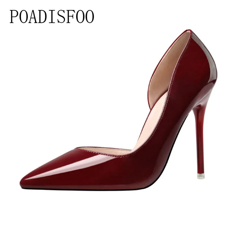 

High Heel Shallow Mouth Pointy Side Lou Thin Sexy OL Professional Shoes Wind Fashion Minimalist Fine With .ZWM-1132-3