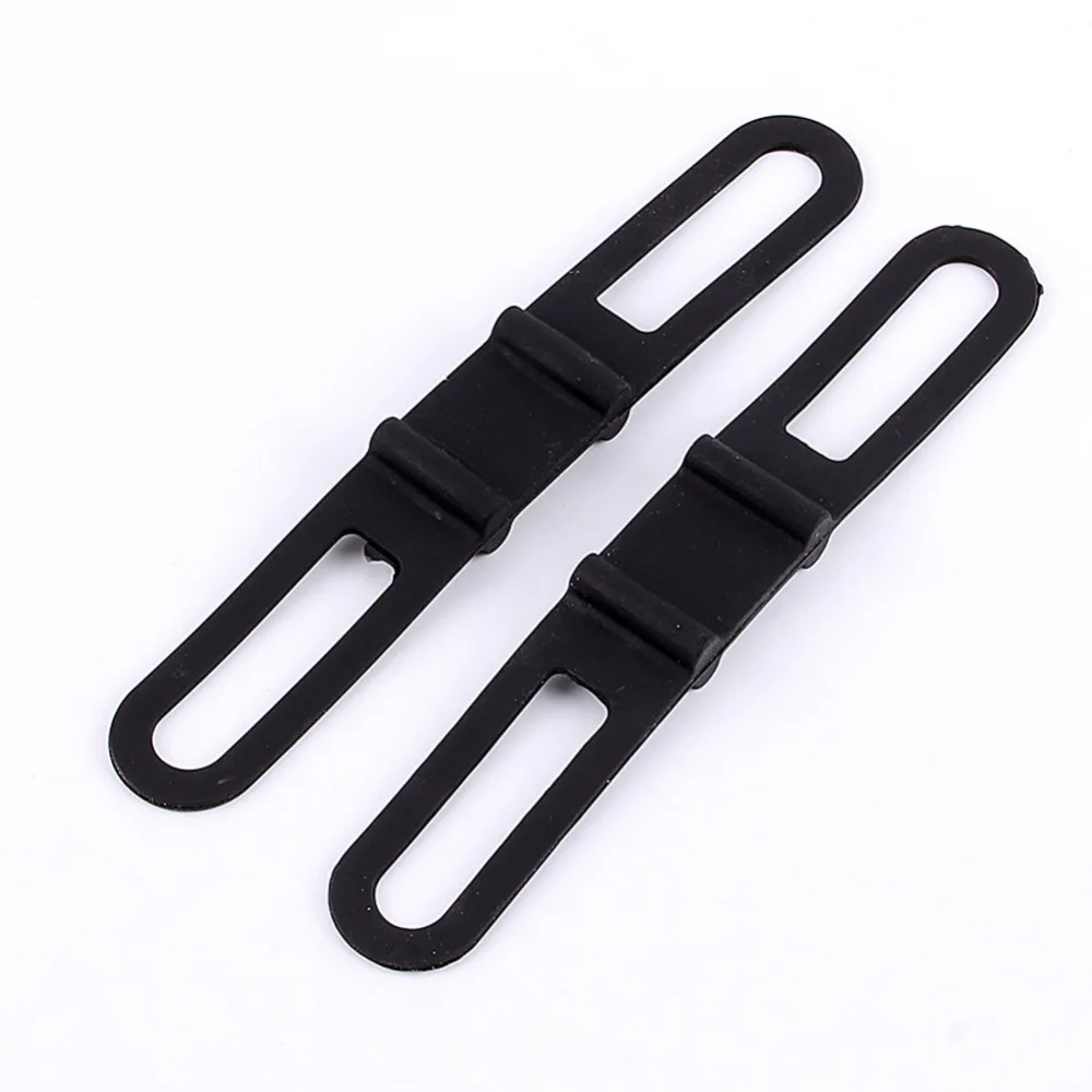 Discount 1 Pair Bike Front Light Holder Handlebar Strap Silicone Elastic Tie Rope Cycling Torch Flashlight Bandage 4