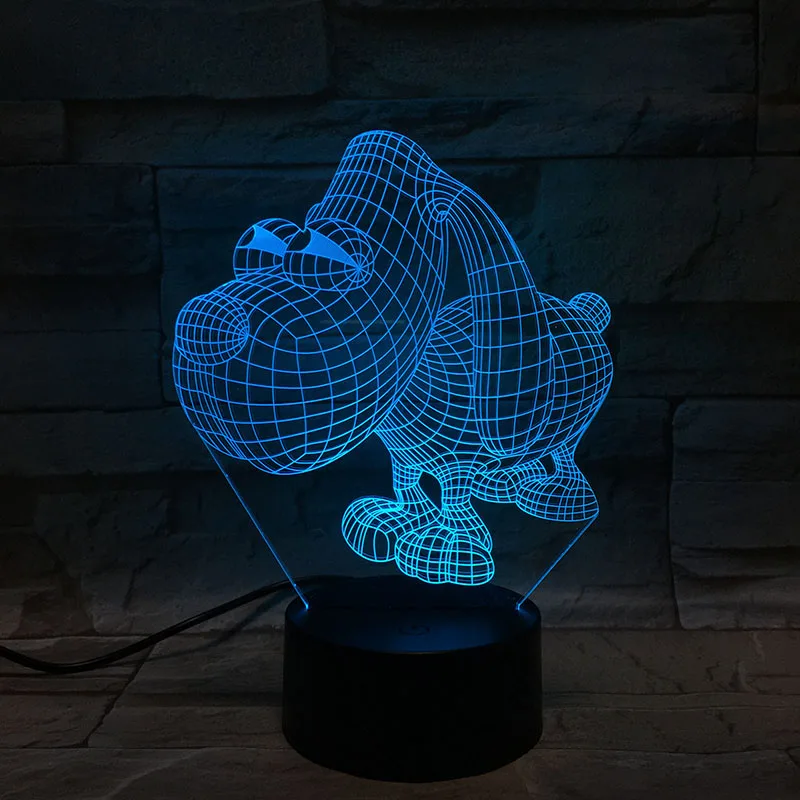 

Mr Peabody & Sherman Desk Lamp Bedside Decor Room Decorative Lamp Child Kid Baby Kit Cartoon Dog Night Light LED 3D Illusion