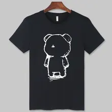 2017 summer new T-Shirts cartoon watch bear short sleeve T-shirt male wide loose round collar casual 100% cotton t shirt 5XL 6XL