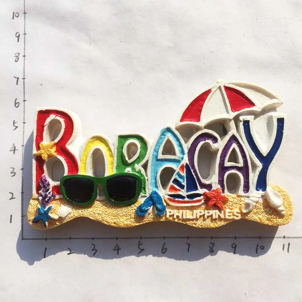 

BABELEMI Philippines Boracay Tourist Souvenir Fridge Magnet Craft Refrigerator Sticker Decals DIY Handmade Home Decoration