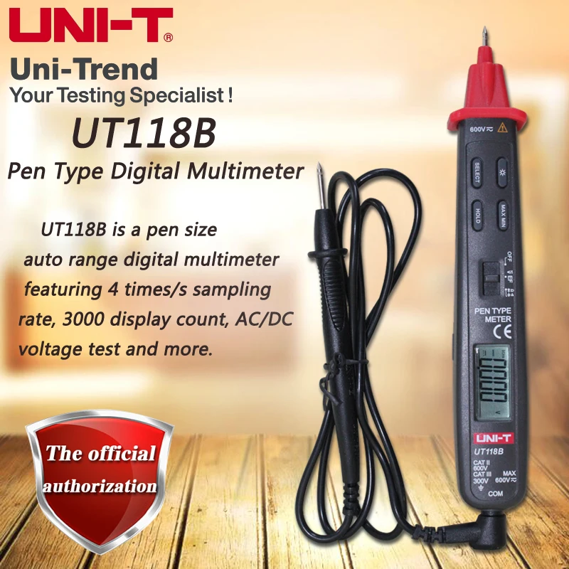 UNI-T UT118B Ручка Тип Цифровой мультиметр/EF функция/ЖК-подсветка/цифровой удержание/автоматическое выключение