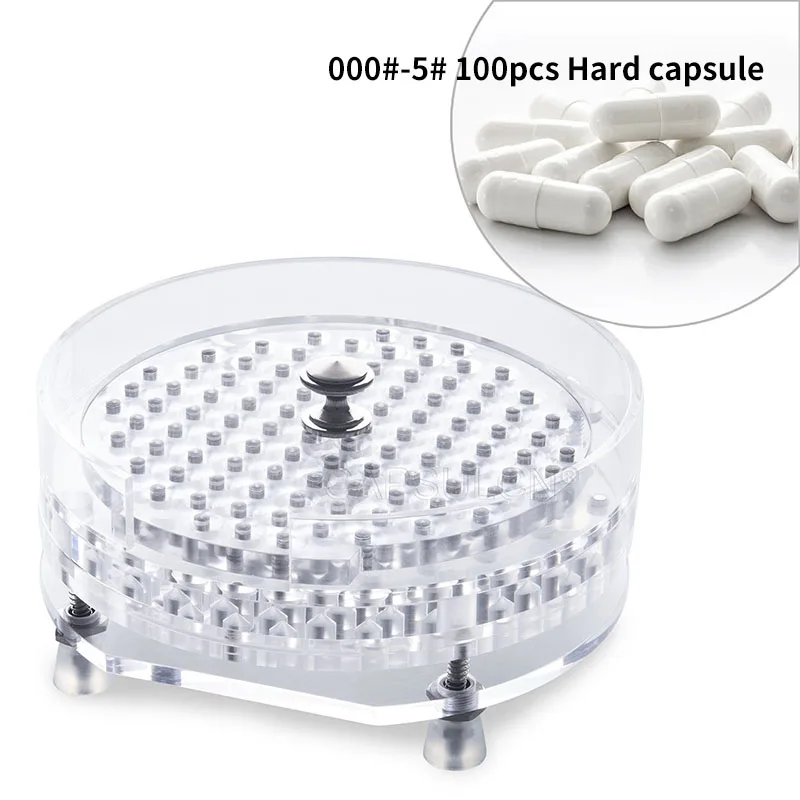 

000#-5# 100 Hole Capsule Filling Plate / Filling Capsule / Equipment Manual Capsule Filling Packaging Machine 3-5mins / Cycle