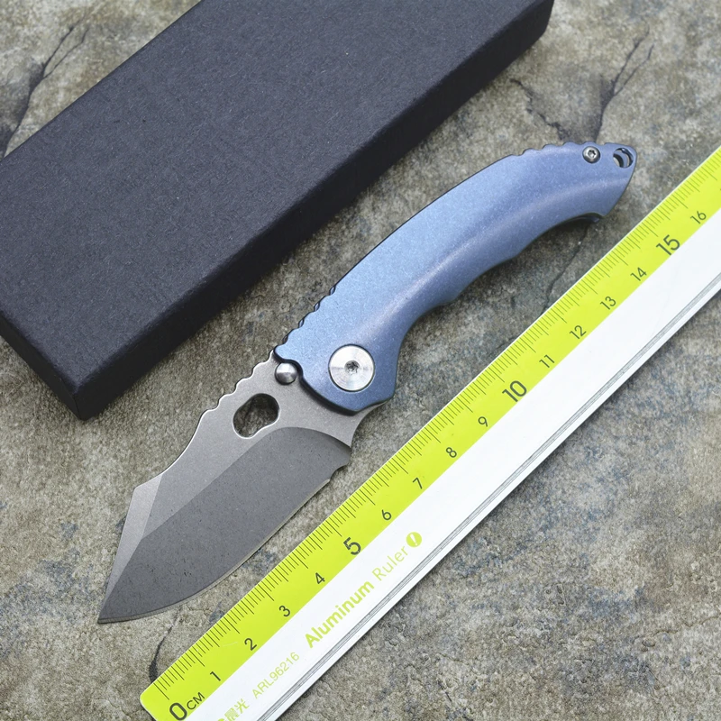 

X3 Fold Folding Knife Bearing D2 Blade TC4 Titanium Handle Camping Outdoor Multipurpose Hunting EDC Tool