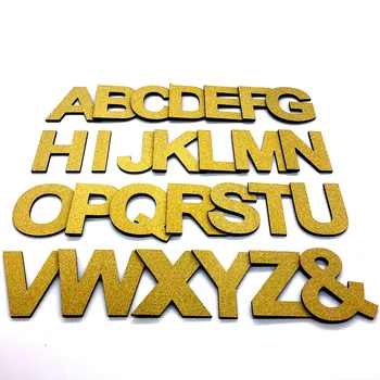 

9cm/3.54" PVC Golden Uppercase English Letters Interior Wall Garden Wedding Decorative Alphabet Environmentally Friendly Letters