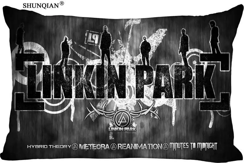 

Custom Linkin Park Rectangle Pillow Cover Size 45x35cm (one side) Print Custom Zipper Polyester Cotton Pillowcase