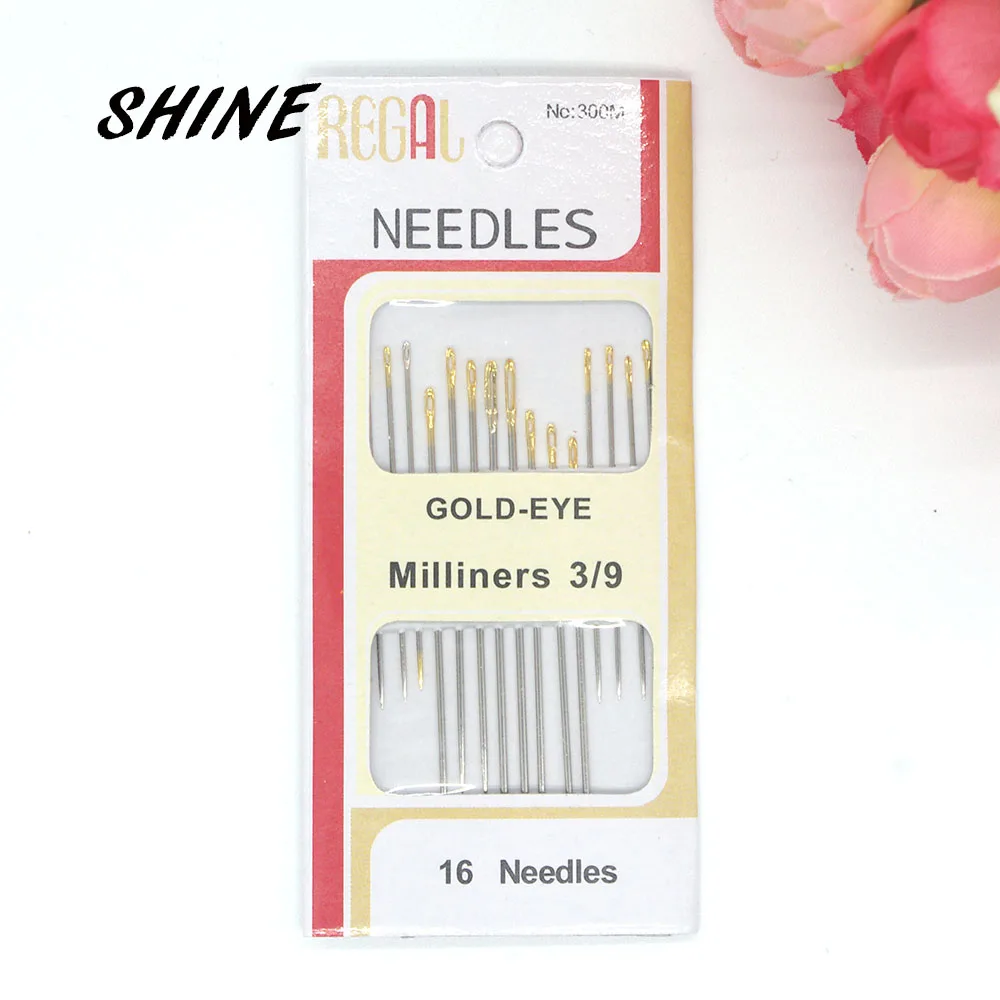 SHINE Brand 1 Pack(16PCs) Stainless Steel Sewing Needles Sewing Pins
