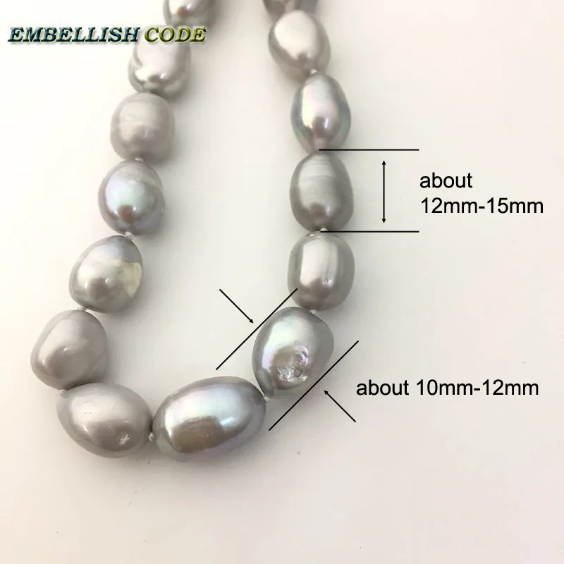 gray grey color bracelet pearl bangle semi baroque tear drop irregular shape natural Cultured freshwater pearls for women 3
