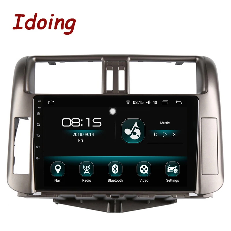 Top Idoing 9"4G+64G Octa Core Car Android8.0 Radio Multimedia Player Fit Toyota Prado 150 2010 2.5D IPS Screen GPS Navigation PX5 tv 1