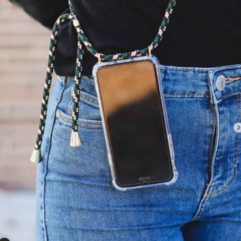 

Personality Mobile Phone Case for IPhone6/6s with Rope TPU Transparent Four-corner Anti-drop Mobile Phone case