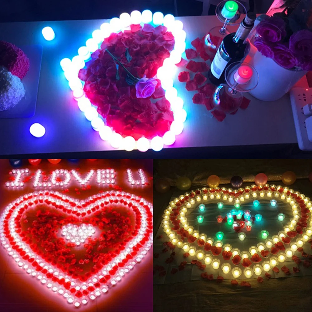 Creative LED Candle Light, Multicolor Lamp Simulation Color Flame Candles Light, Home Wedding Birthday Party Decor Night Light