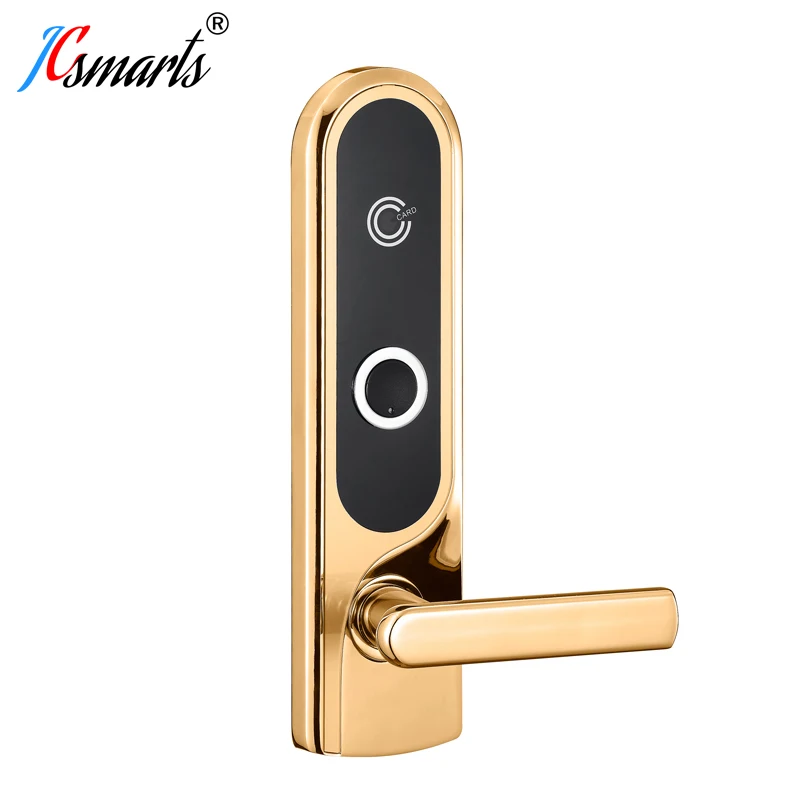 

Electronic keyless RF card locks on hotel doors