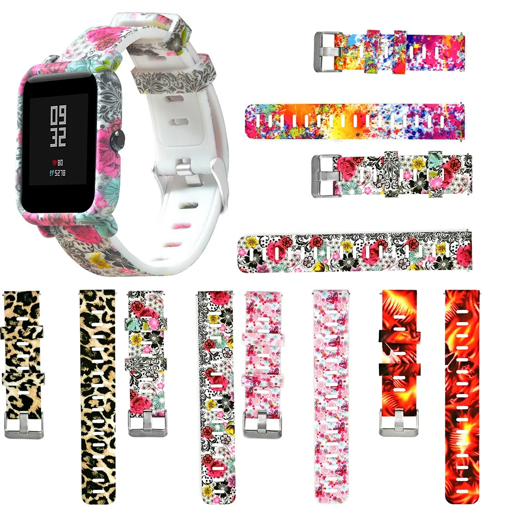 

Smartwatch Soft Comfortable Strap For Mi Band 4 Silicone Watch Band Wrist Strap For Xiaomi Huami Amazfit Bip Youth /LITE Watch