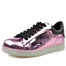 7 Colour Led Light Shoes Women Casual 2016 Spring Luminous Tenis Con Luz Schoenen Met Licht Glowing Light Up Purple Pu Usb Shoe