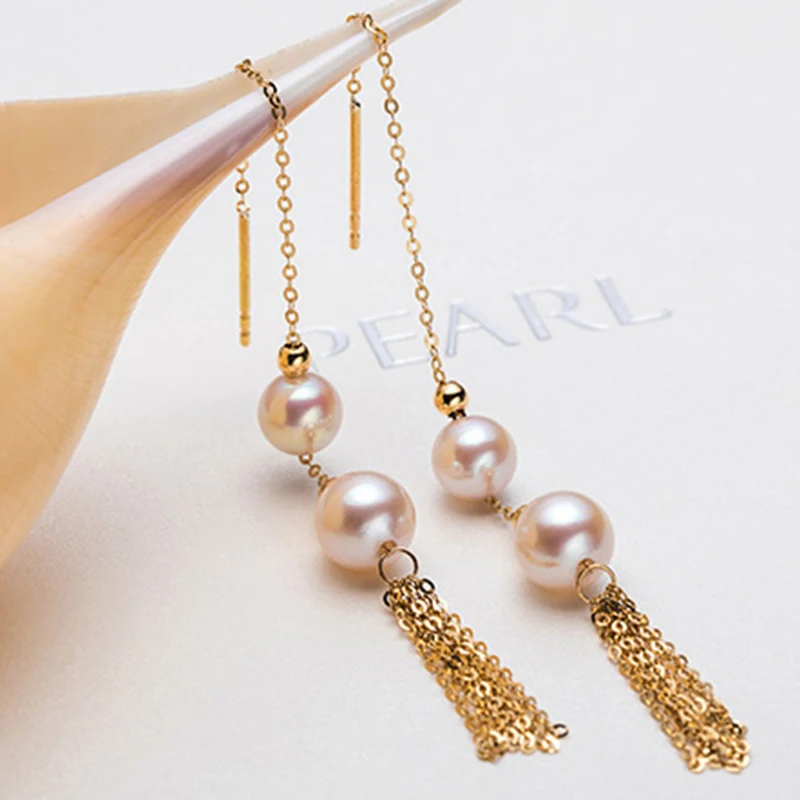 18k gold chain tassel earring (6)