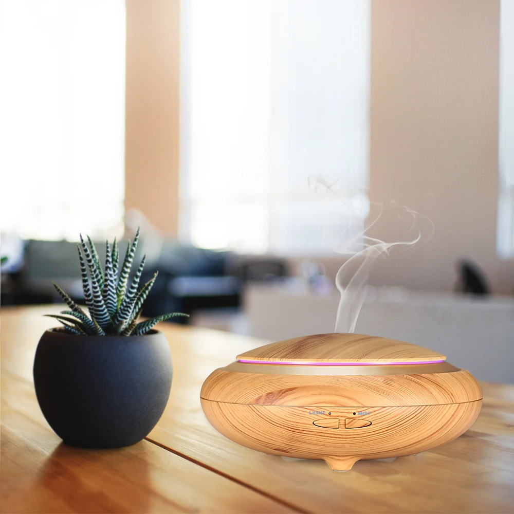 

150ml Aroma Diffuser Aromatherapy Wood Grain Essential Oil Diffuser Ultrasonic Cool Mist Humidifier for Office Home on sale