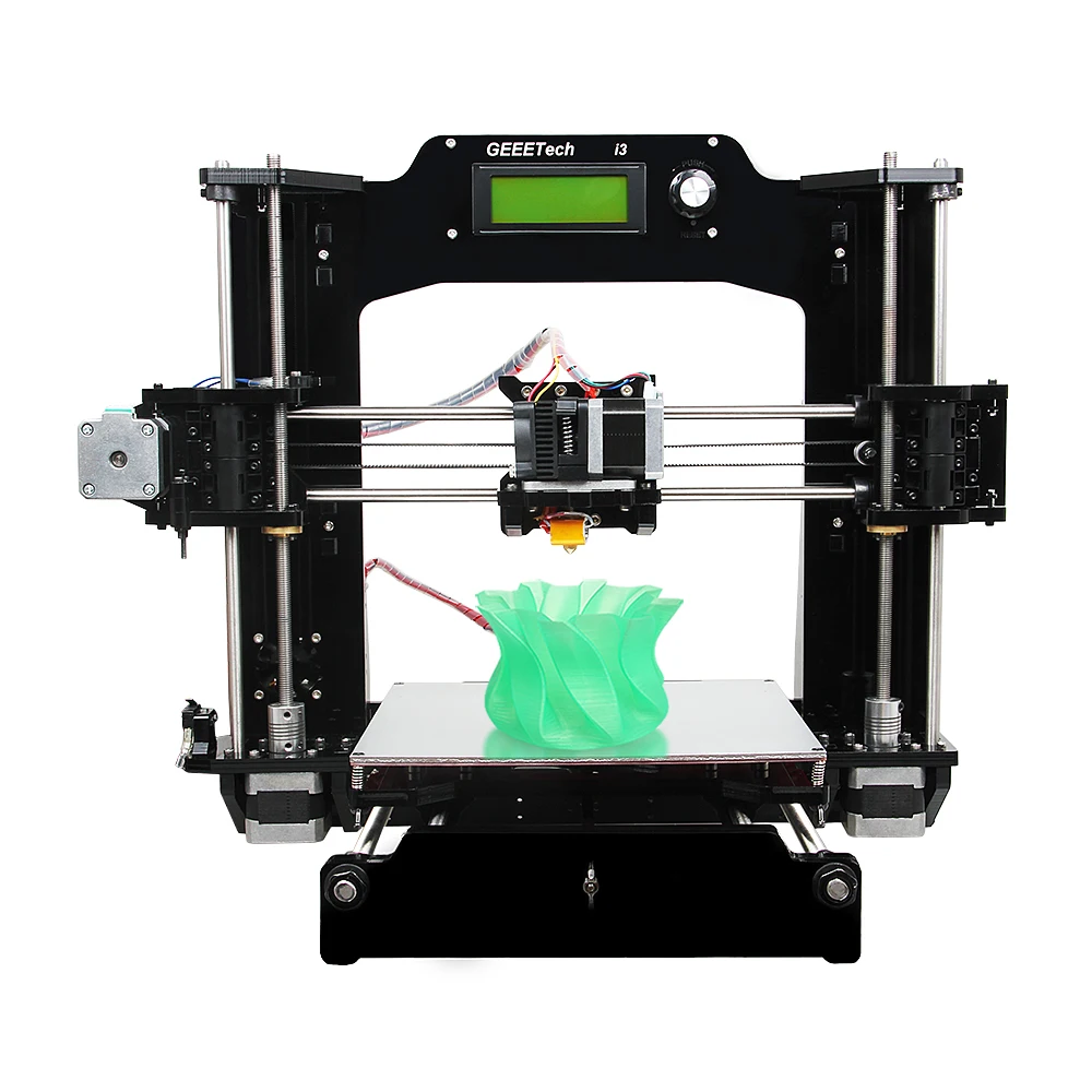 Geeetech Newest 3D Printer Reprap Prusa i3-X DIY Kit Acrylic Frame 5 Materials Support LCD Free