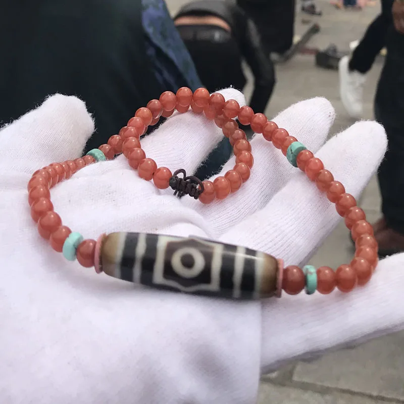 

2018 New Design Red Agate Tibetan dzi Beads Choker Necklace Great Quality From Tibet Free Shipping