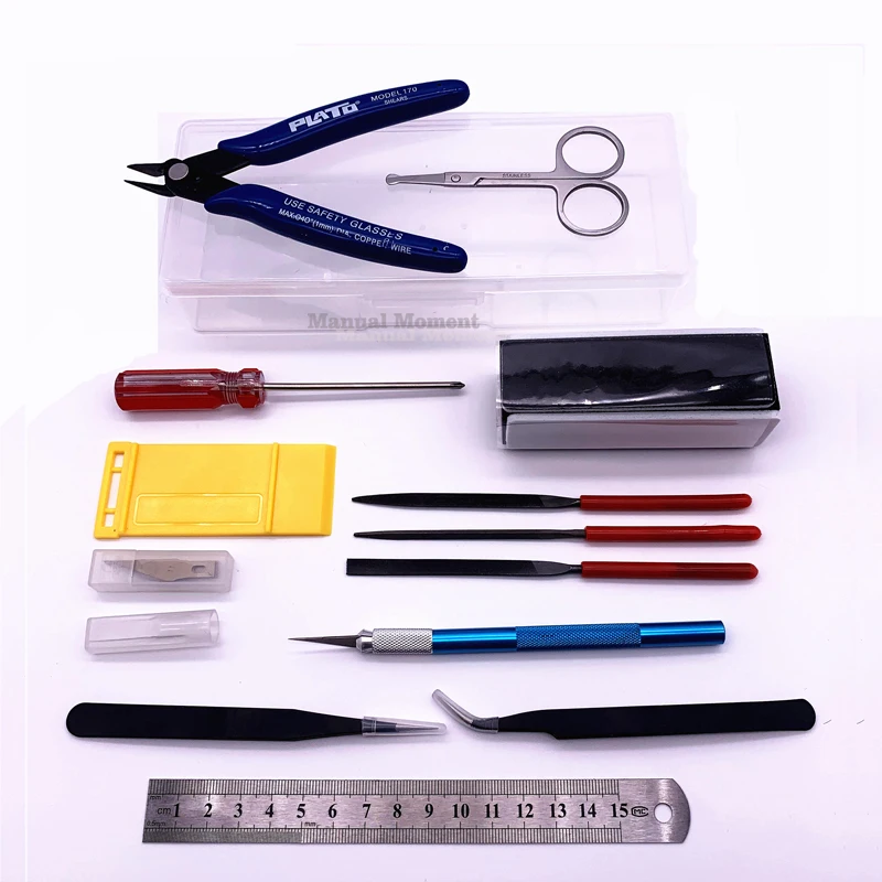  Upgrade Tools COMBO Scale Military Gundam Assembly Model Tool Kits Electric Grinding Machine Storag