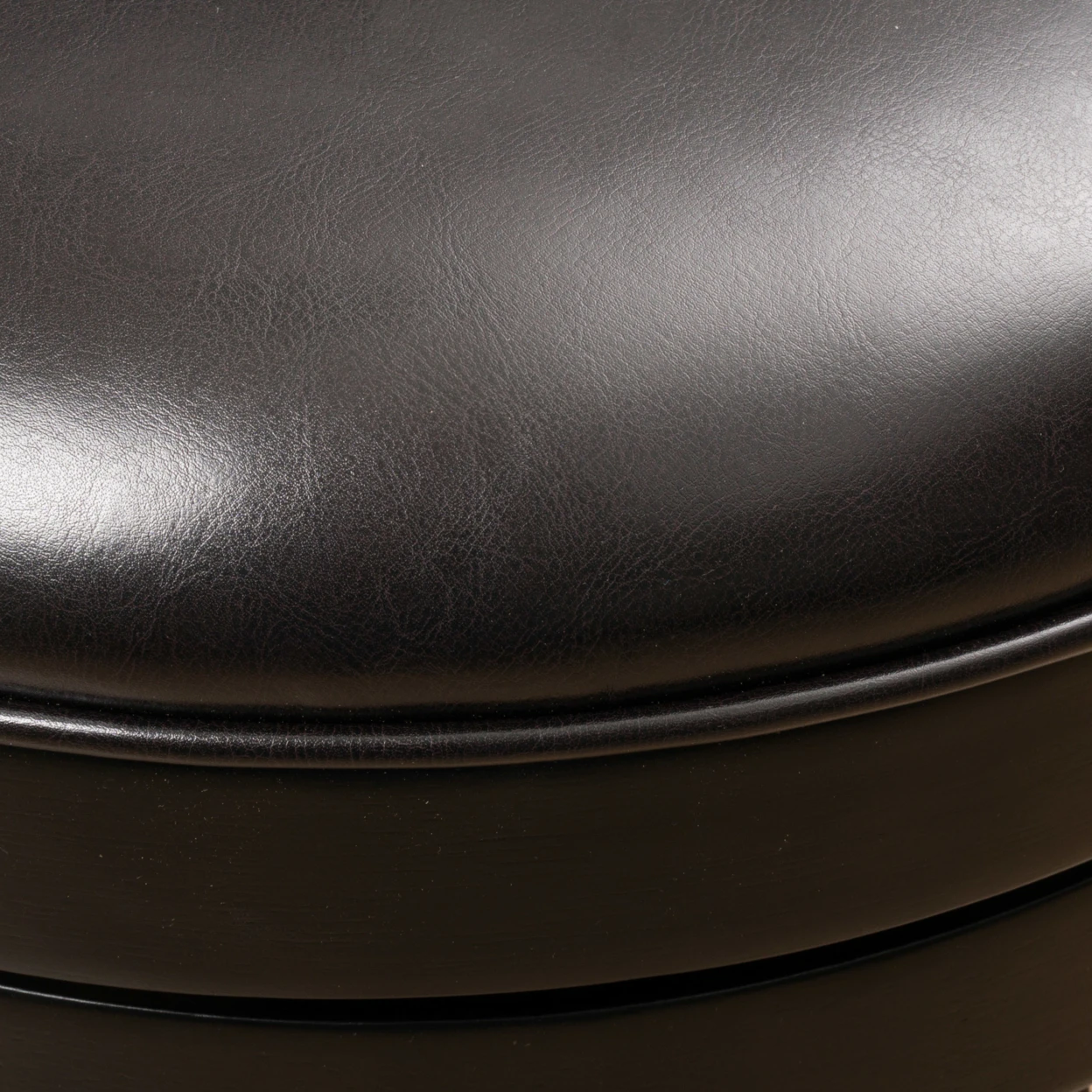 Kyle Brown Leather Swivel Backed Barstool (3)