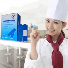 Bande d'aide étanche en métal bleu, 100 pièces, pansement détectable pour les blessures, ligne d'opération, soins des plaies