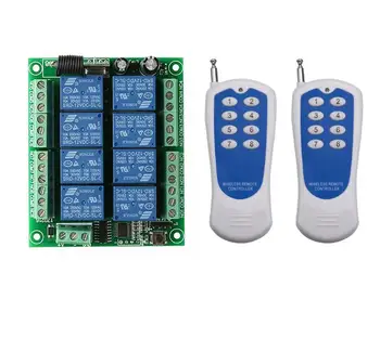 

Wireless Remote Control Switch DC 12V 8CH relay Receiver Module Transmitter for lighting Electric Door/Automated curtains
