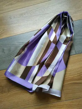 

2019 new arrival fashion classic circle pattern 100% silk scarf 90*90 cm square shawl twill wrap for women free shipping