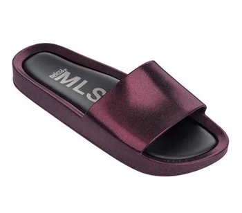 

Melissa Sandals Summer Shoes Melissa Slippers 2019 Soft Open Toe Woman Sandals Flip Flops Beach Slippers Flat Slides Shoes Women