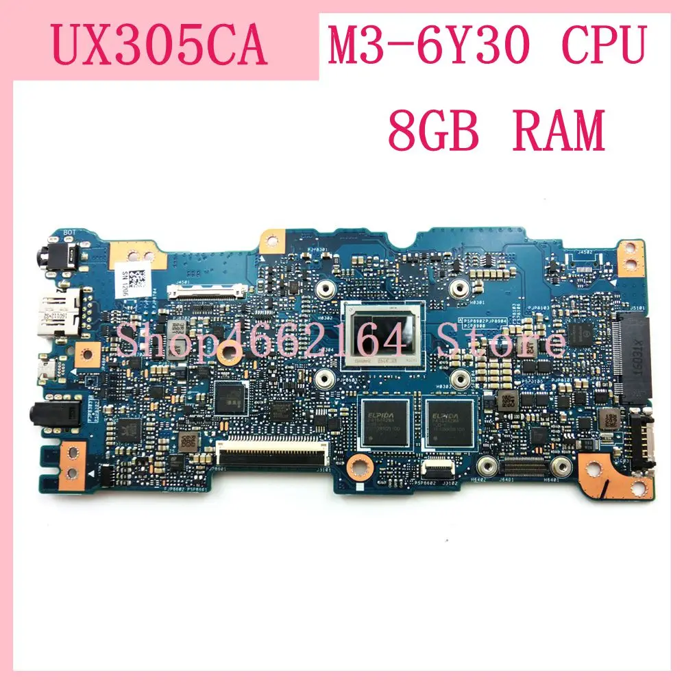 

UX305CA mainboard M3-6Y30 CPU 8GB RAM REV 2.0 For ASUS UX305C UX305CA Zenbook motherboard 90NB0AA0-R00040 Tested OK