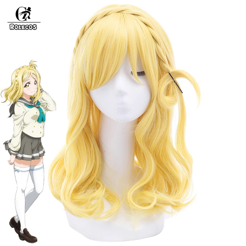 ROLECOS японское аниме Love Live Sunshine Косплей Мари охара 55 см/21 65 дюйма длинные блондинки