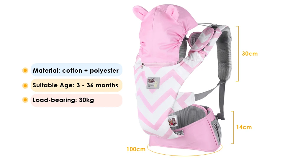 Bethbear BS1806 Breathable Baby Carrier Infant Comfortable Wrap Sling Backpack