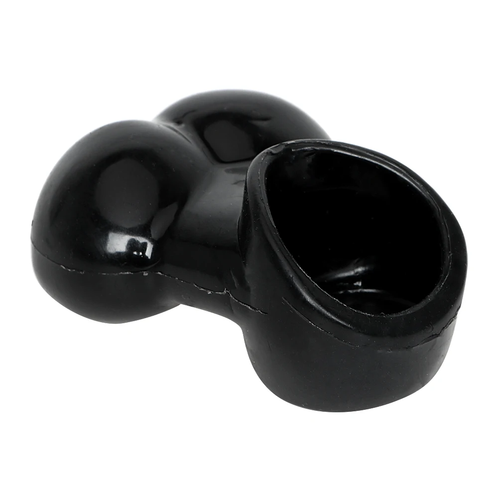 IKOKY Delay Ejaculation Penis Ring Scrotum Sleeve Ball Stretcher Cock Ring Black/White Sex Toys for Men Male Chastity Cage 9