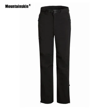 

Mountainskin Men's Autumn Winter Fleece Softshell Hiking Pants Outdoor Sport Warm Climbing Trekking Camping Male Trousers VA427