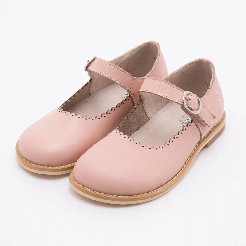 

2019 new Baby Girl Shoes Children Girl Oxford Leather Green Pink Shoes Retro Kids Girls Flats Dress School Shoes For 3-12year