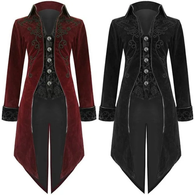 Mens-Coat-Long-Jacket-Gothic-Steampunk-VTG-Regency-Highwayman-Vintage-Medieval-Cosplay-Costume.jpg_640x640